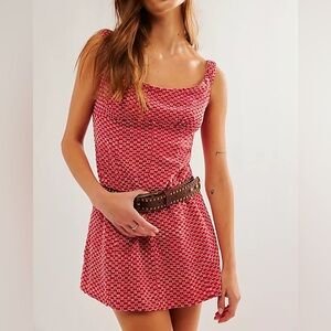 Free People Berry Kiss Mini Dress